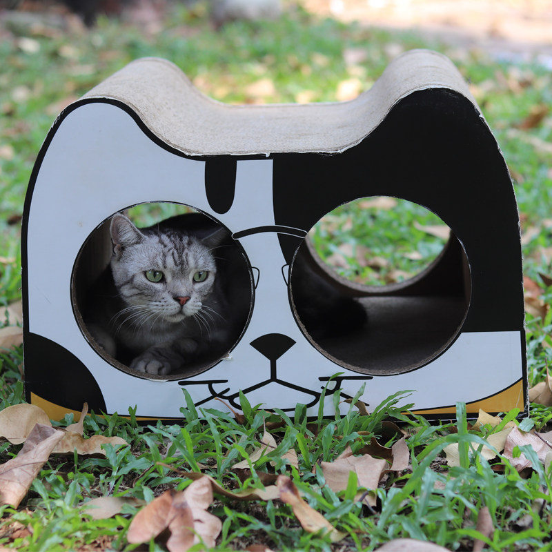 猫抓板耐磨瓦楞纸猫咪玩具用品大房子猫产房盒子猫头耐磨爪器猫窝