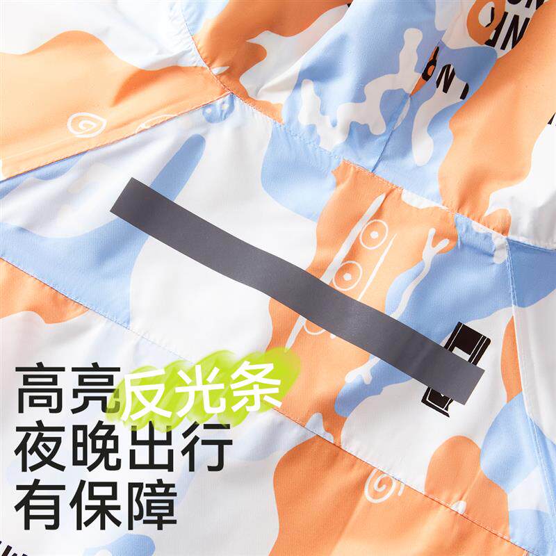 宝宝雨衣防水儿童雨披上学带书包位幼儿园中小童学生轻薄男宝女童