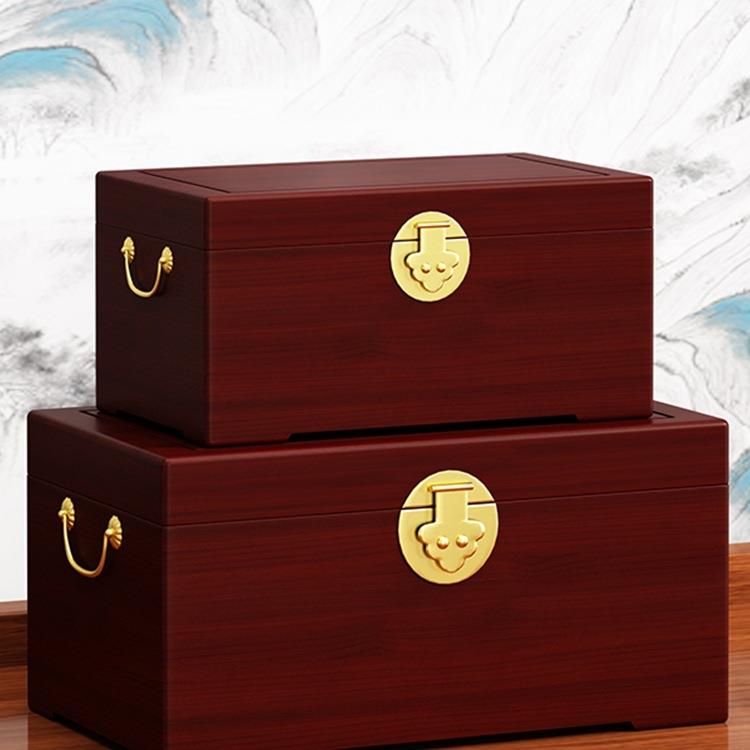 香樟木嫁妆箱子全实木平板字画收藏箱婚嫁箱结婚箱子储物箱收纳盒