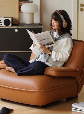 fLE单人沙发椅甲壳虫设计师客厅现代简约奶油风羊羔毛绒懒人休闲