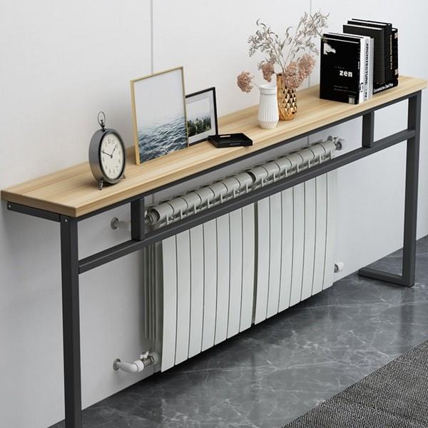 暖气置物架暖气桌暖气片遮挡桌长条窄桌靠墙沙发后置物架夹缝架子