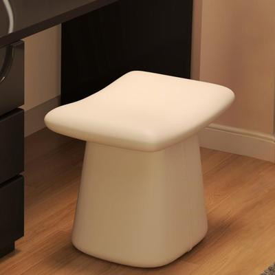 化妆凳轻奢高级感家用凳子靠背女生卧室梳妆台椅子方凳旋转美甲椅