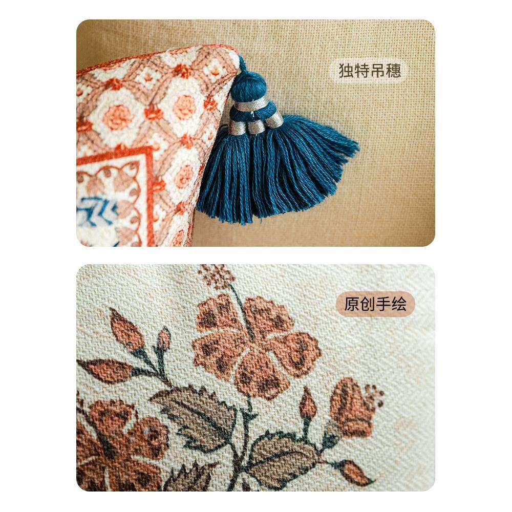 1VPK法式|南岸复古抱枕|氛围感沙发午睡靠枕田园床头靠垫腰枕套