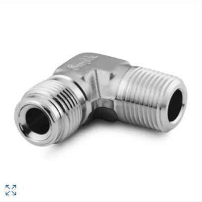 世伟洛克SS-4-VCR-2-2不锈钢密封接头外螺纹弯头1/4in.VCRx1/8in.