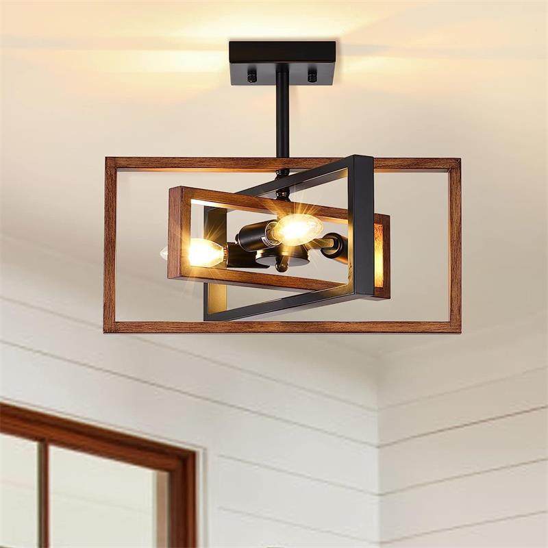 吊灯美式乡村复古工业风简约餐厅灯创意书房卧室吸顶灯