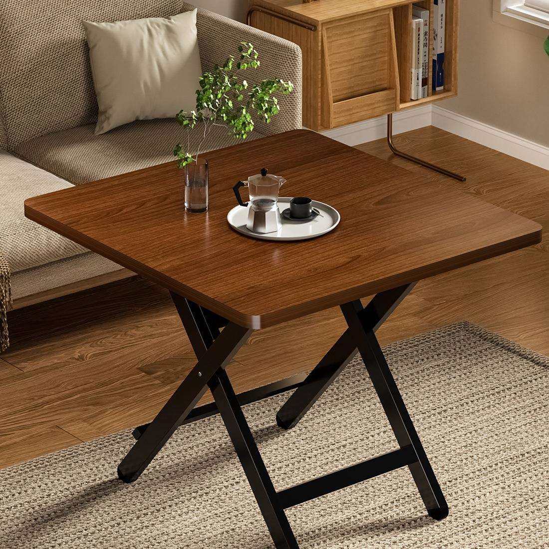 折叠餐桌家用小户型桌子简易折叠桌出租屋户外便携小桌子吃饭方桌