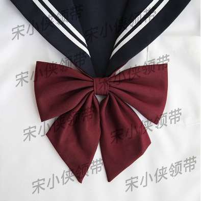 一件代发 巨羽根赤色JK领结女纯色领花学生制服水手服蝴蝶结