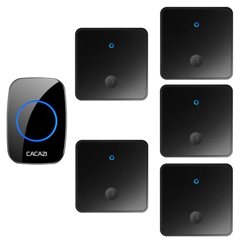 自发电无线电门铃五拖一家用门铃远距离电子智能遥控门铃大板