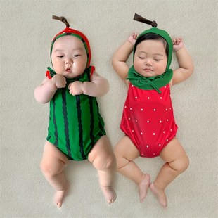 男女宝宝夏装婴儿衣服薄款夏季包屁泳衣幼儿连体超萌洋气一岁夏天