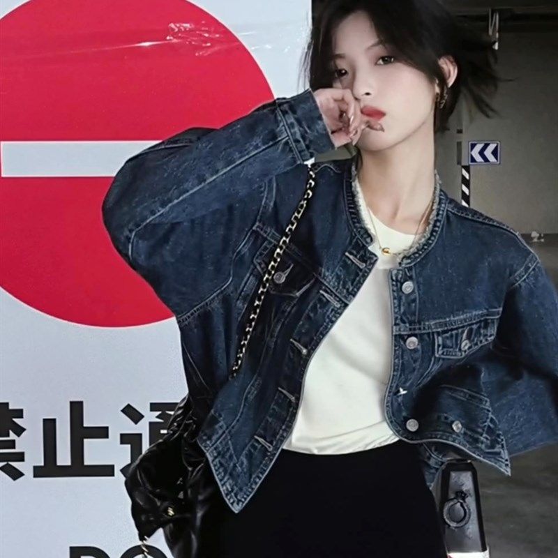 斩男又斩女牛仔短外套女春季港风复古修身夹克显瘦百搭御姐上衣秋,女装/女士精品,短外套,淘宝优惠券,粉丝福利购,淘宝优惠卷