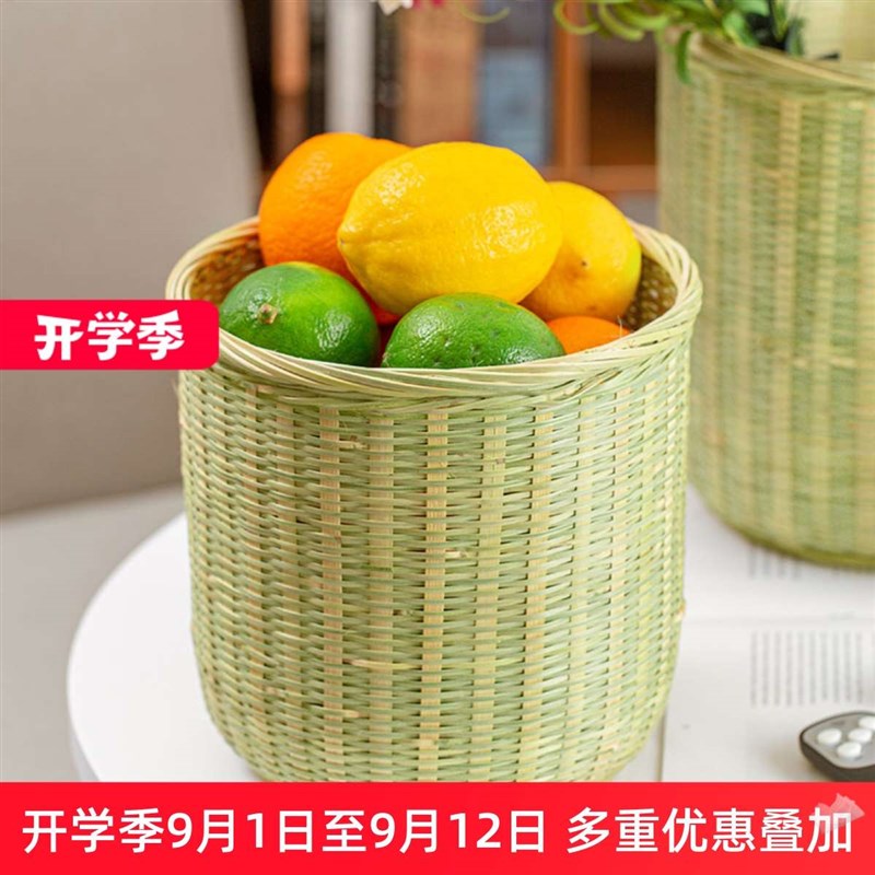 竹背篓手编 厨房竹篮家s用竹编竹制品鸡蛋筐直桶收蜂笼竹编收纳筐