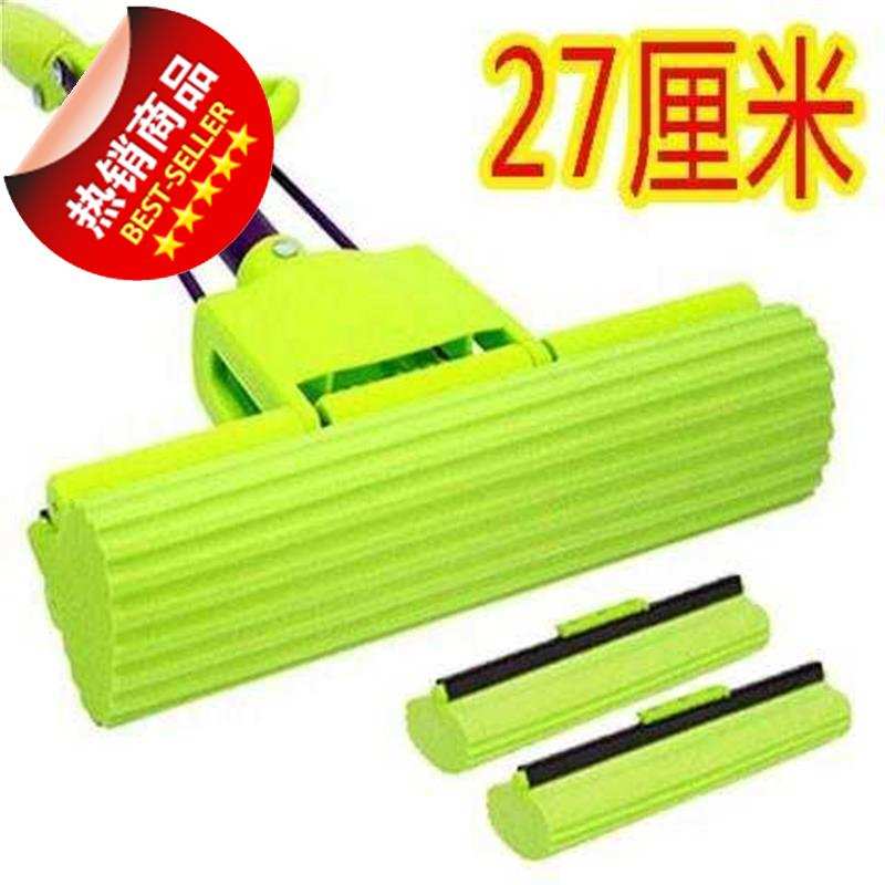 只卖拖把头吸水胶棉拖把免手洗家用卡槽加强型N碳钢杆送海绵00替