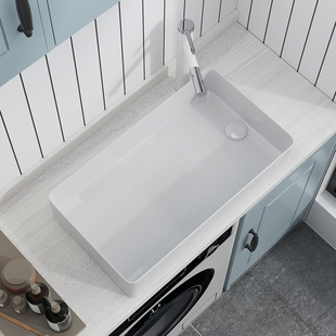 左下水台上盆侧排水洗衣机台上盆单盆右下水阳台侧边排水洗手台盆