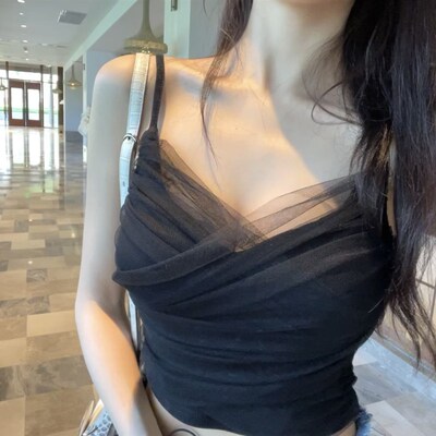 3.27【小鸡黄奶白黑】外扩 带胸垫   美背款 吊带内搭 可调节