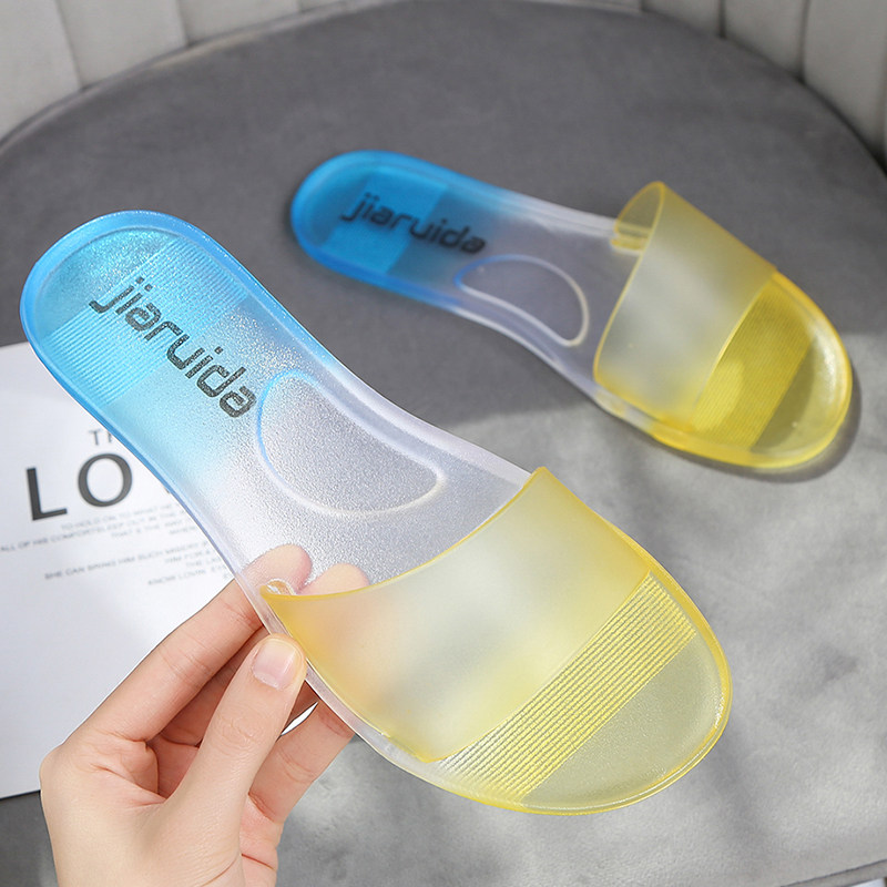 水晶果冻透明凉拖鞋女夏外穿一字拖时尚休闲百搭沙滩防滑平底软底,居家布艺,居家凉拖/凉鞋,淘宝优惠券,粉丝福利购,淘宝优惠卷