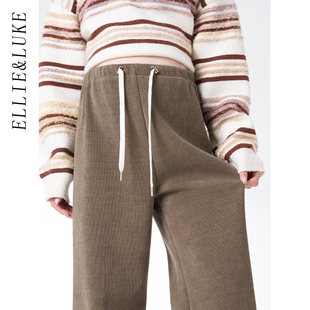 子冬款 孕妇裤 冬天外穿小个子阔腿长裤 加绒加厚无托腹直筒裤 秋冬装