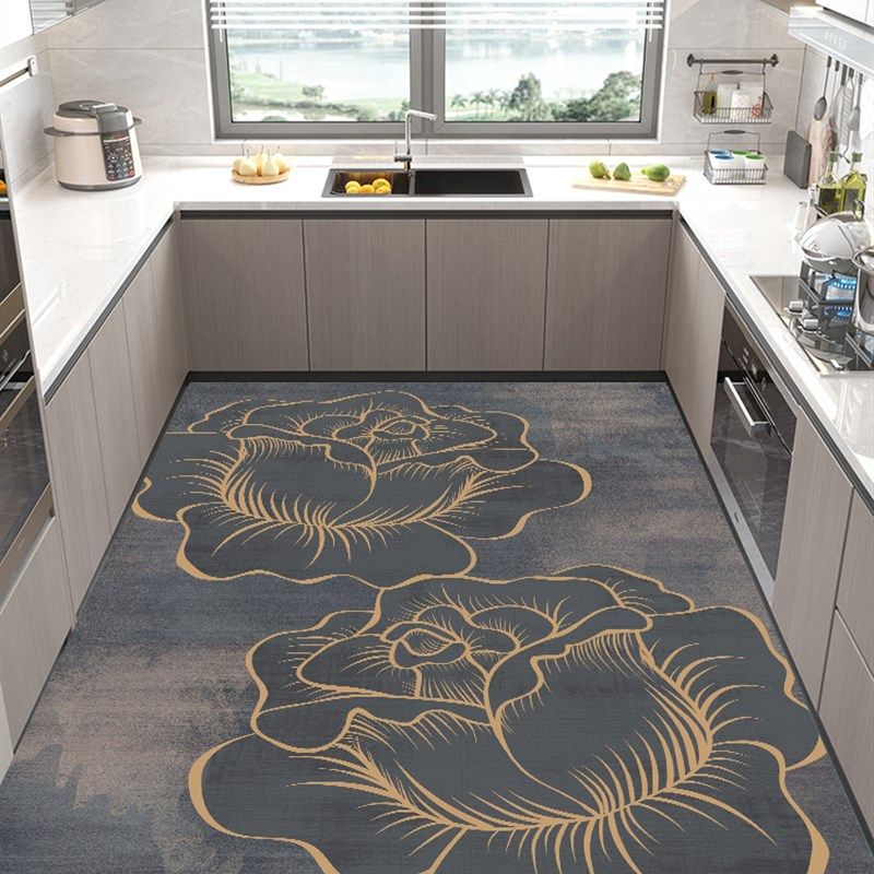 厨房满铺地垫pvc防水防油可擦免洗垫子防滑耐脏家用脚垫防摔地毯,居家布艺,厨房地垫,淘宝优惠券,粉丝福利购,淘宝优惠卷