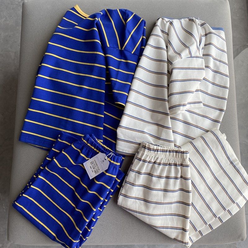 夏装新款男童女童柔软宽松睡衣纯棉短袖T恤七分裤子家居服套装,童装/婴儿装/亲子装,家居服套装,淘宝优惠券,粉丝福利购,淘宝优惠卷