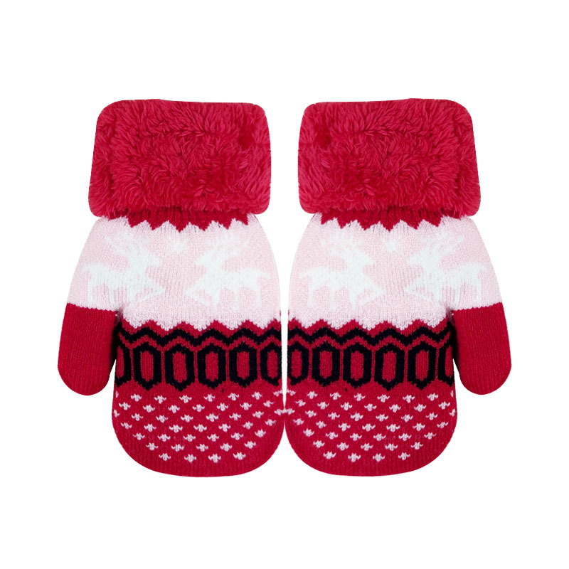 Baby Gloves Kids Giqrls Boys Mittens Winter Warm Plus Velvet