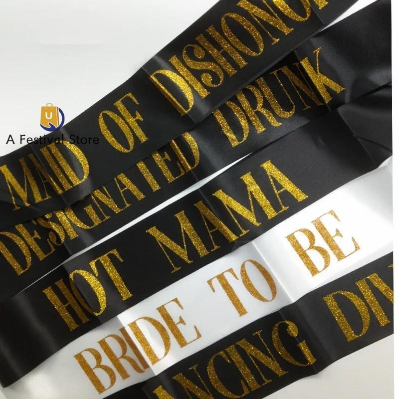 7pcs/set Team Bride Bachelorette Party shoulderT strap Brid