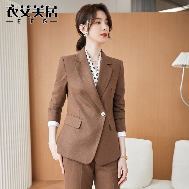 黑色西装外套女春秋季2024新款小个子正装上衣气质职业套装工作服