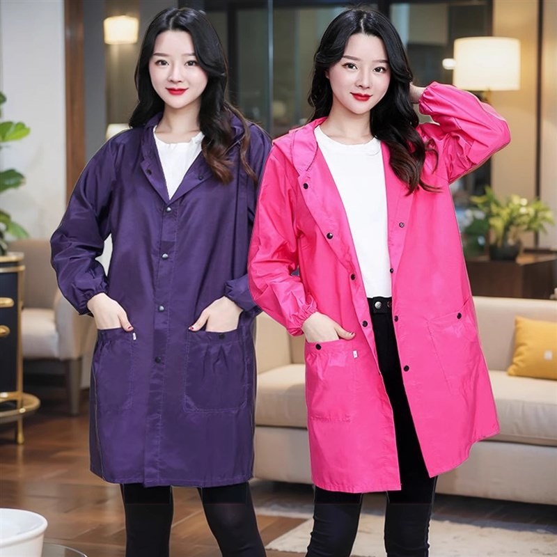 长袖围裙罩衣大人家用厨房时尚做饭防水女新款上衣外套防油工作服