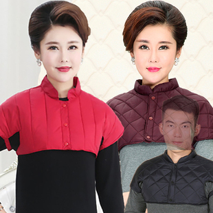 肩部保暖马甲中老年四季护肩保暖睡觉羽绒棉空调房间背心女小坎肩