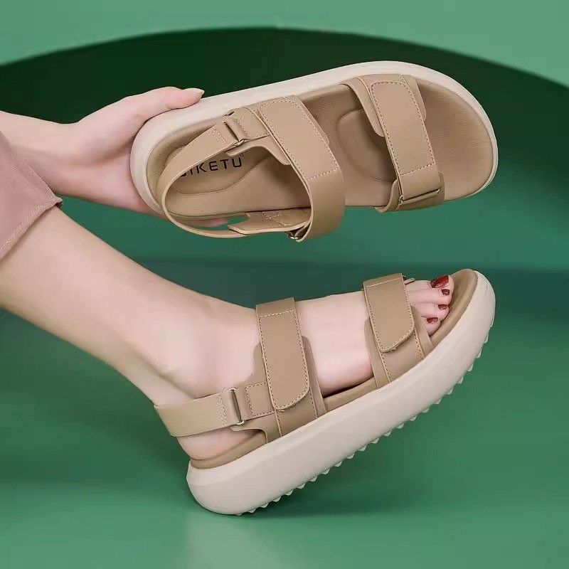 厚底凉鞋女外穿2025新款夏季时尚百搭休闲运动鞋大码可调节孕妇鞋,女鞋,罗马凉鞋,淘宝优惠券,粉丝福利购,淘宝优惠卷