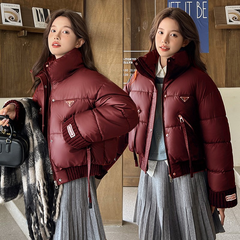 冬季新款免洗羽绒棉服女2025短款韩版立领棉衣女小个子加厚面包服