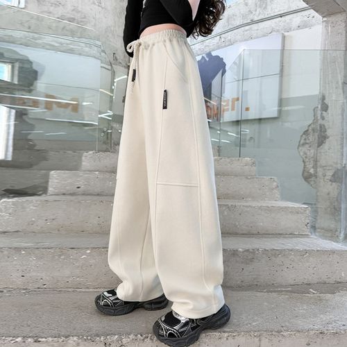 女童阔腿裤春季2025新款洋气儿童弯刀裤春秋女孩大童休闲运动裤子