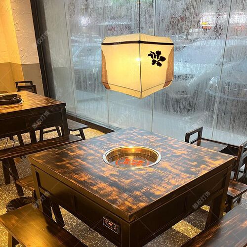 中式复古餐厅吊灯日式侘寂风料理火锅烧烤店灯笼中国风茶室禅意灯