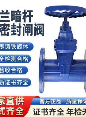 暗杆弹性座封闸阀 阀门 手动 自来水法兰闸阀Z45X DN65 80 100