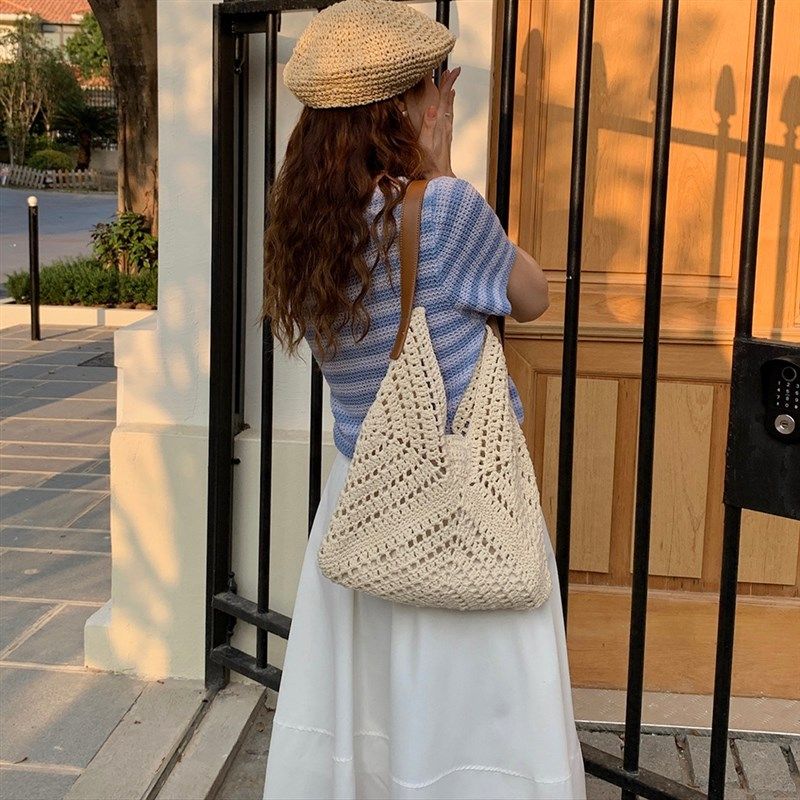 包满意 大容量时尚百搭海边度假沙滩氛围感慵懒风镂空单肩草编包,箱包皮具/热销女包/男包,通用款女包,淘宝优惠券,粉丝福利购,淘宝优惠卷