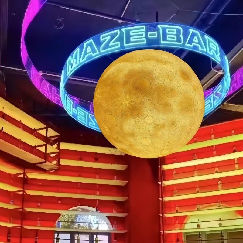 霓虹灯logo灯亚克力环形灯烧烤店烤肉火锅店超市游乐场电玩城吊灯