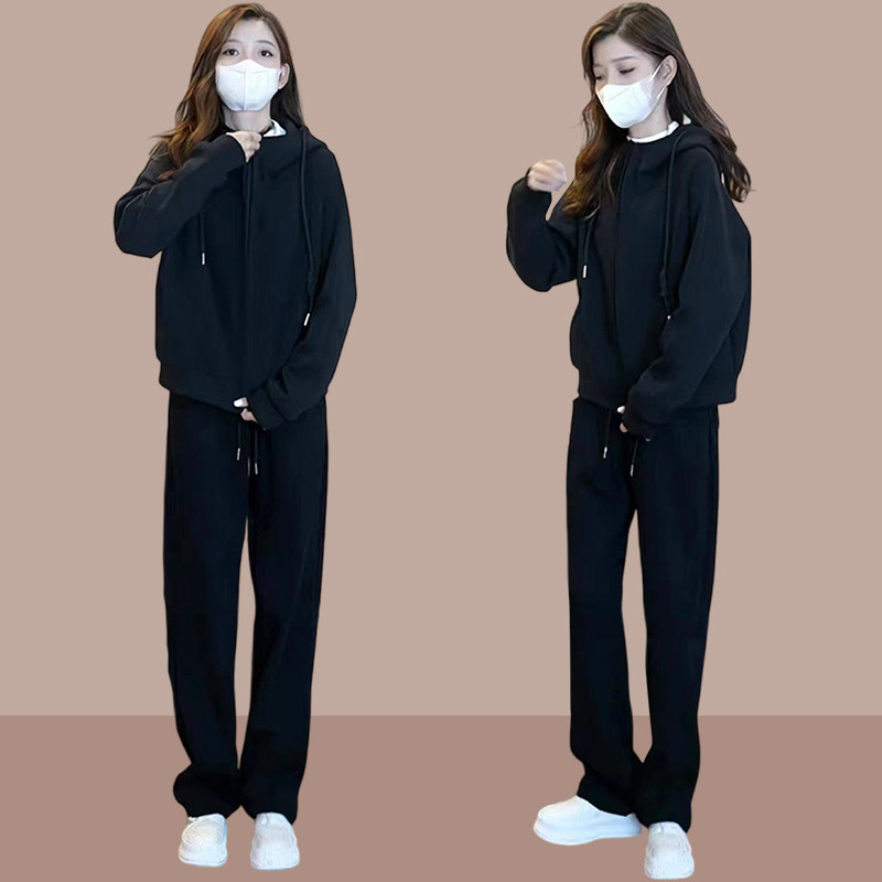 休闲时尚运动服套装女士春秋季2024卫衣小个子爆款两件套洋气时髦