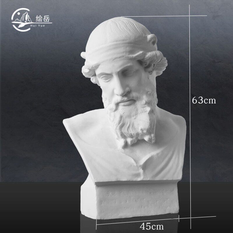 石膏像哲学家柏拉图人物写生素描头像美术教具石膏模型雕塑摆件