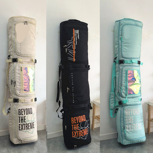 滑雪板包带轮单板双板滑雪板包大容量背包干湿分离滑雪装备包托运
