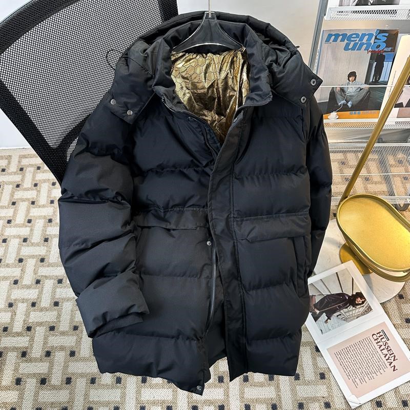 中长款过膝情侣冬季新款羽绒棉衣男女保暖加厚面包服连帽防寒外套