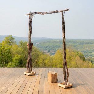 饰花艺假花道具户外家居展架开业迎宾背景 婚礼拱门花架实木树枝装
