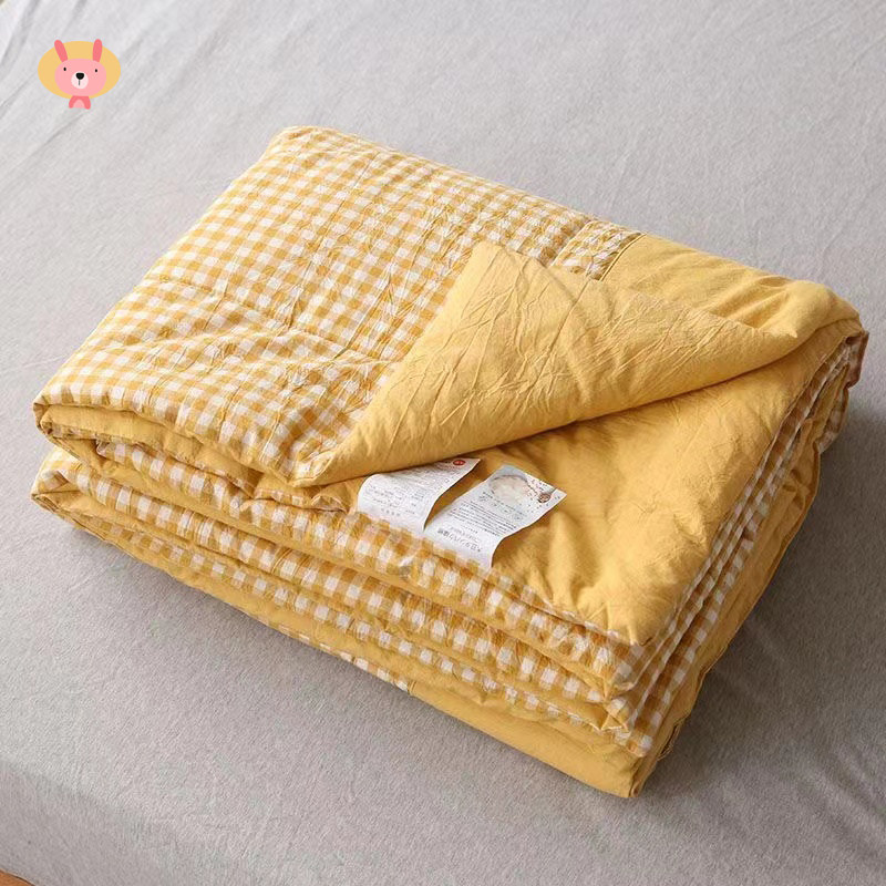 A类母婴级100%全棉水洗棉春秋被空调被纯棉夏凉被单人可机洗双人