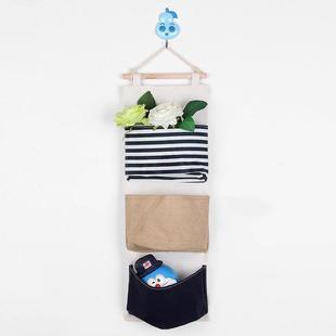 日韩多层时尚 新品 三兜半圆挂袋门后创意布艺家居收纳储物袋