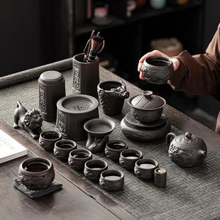 茶壶盖碗茶杯陶瓷家用客厅功夫轻奢礼品整套可定logo 紫砂茶具套装