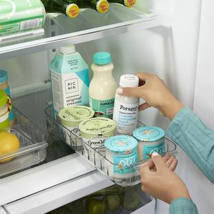 冰箱收纳盒厨房家用水果储物盒大容量长方形食品保鲜盒塑料整理盒