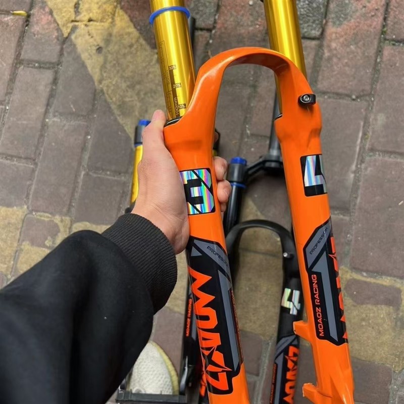 玛卡威前叉34管120行程山地自行车气压超软避震锁死前叉