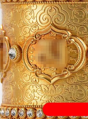 藏村铜制车载指捻转轮西藏式家用15万遍转桶静音转筒汽车摆件转桶