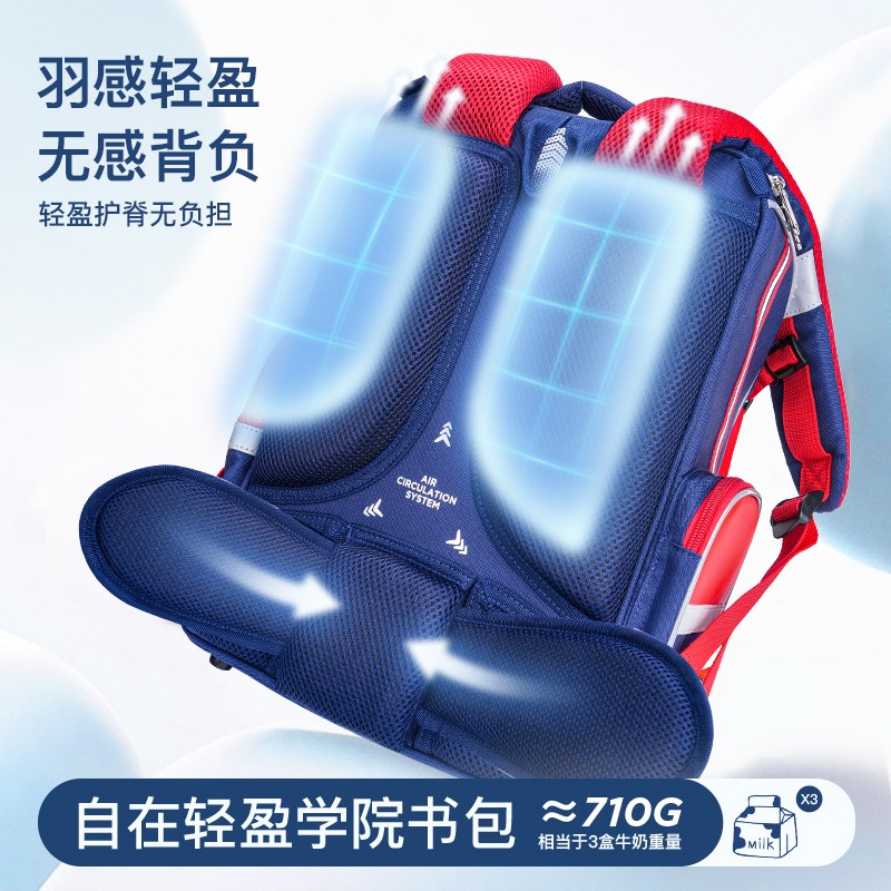 zoyzoii儿童书包女生小学生背包男孩轻便护脊减负一三六年级新款