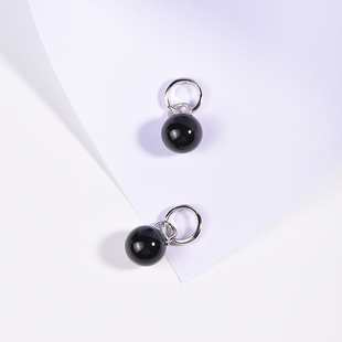 BOX WARAWARA天然黑玛瑙耳环女耳饰轻奢高级感气质耳钉2025新款