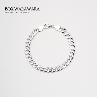 BOXWARAWARA银色粗链条项链男士高级感金属链饰品女轻奢百搭手饰