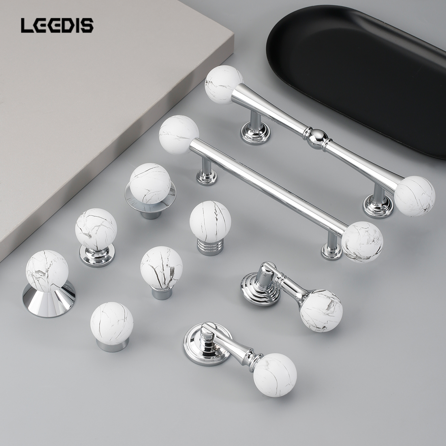 柜门拉手法式白理石黄铜拉手中古