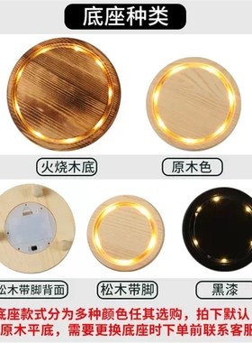 发光球形玻璃罩透明展示盒哪吒人偶积木桌面摆件手办带灯防尘罩